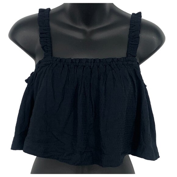 Volcom Tops - Volcom Women Extra Small Black Flowy Tank Top Ruffle Straps Kabloom Cami New